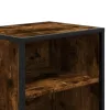 Éjjeliszekrények 2 db füstölt tölgy 40x31x50 cm Gépi fa és fém