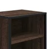 Éjjeliszekrény barna tölgy 40x31x50 cm műfából és fémből