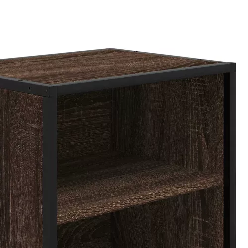 Éjjeliszekrény barna tölgy 40x31x50 cm műfából és fémből