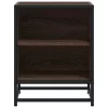 Éjjeliszekrények 2 db barna tölgy 40x31x50 cm műfából és fémből