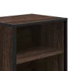 Éjjeliszekrények 2 db barna tölgy 40x31x50 cm műfából és fémből