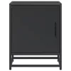 Éjjeliszekrények 2 db Fekete 40x31x50 cm Méretezett fa és fém