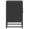 Éjjeliszekrények 2 db Fekete 40x31x50 cm Méretezett fa és fém