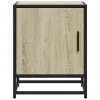 Éjjeliszekrények 2 db Sonoma tölgy 40x31x50 cm Gépi fa és fém