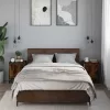 Éjjeliszekrények 2 db füstölt tölgy 40x31x50 cm Gépi fa és fém