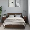 Éjjeliszekrények 2 db barna tölgy 40x31x50 cm műfából és fémből