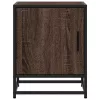 Éjjeliszekrények 2 db barna tölgy 40x31x50 cm műfából és fémből