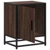 Éjjeliszekrények 2 db barna tölgy 40x31x50 cm műfából és fémből