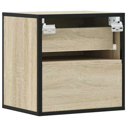2 db sonoma tölgy színű fali éjjeliszekrény 40 x 31 x 39,5 cm