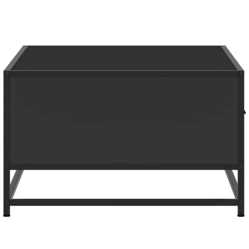 Fekete szerelt fa és fém dohányzóasztal 90 x 57 x 35 cm