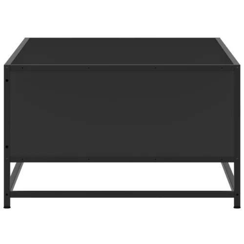 Fekete szerelt fa és fém dohányzóasztal 100 x 57 x 35 cm