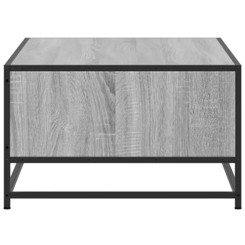 Szürke sonoma szerelt fa és fém dohányzóasztal 100 x 57 x 35 cm