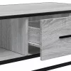 Szürke sonoma szerelt fa és fém dohányzóasztal 100 x 57 x 35 cm