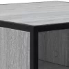 Szürke sonoma szerelt fa és fém dohányzóasztal 100 x 100 x 30cm