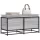 Szürke sonoma szerelt fa tárolóláda fedéllel 100x40x51,5 cm
