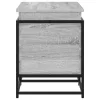 Szürke sonoma szerelt fa tárolóláda fedéllel 100x40x51,5 cm