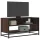 Barna tölgy színű szerelt fa és fém TV-szekrény 91x40x46 cm