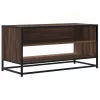 Barna tölgy színű szerelt fa és fém TV-szekrény 91x40x46 cm