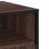 Barna tölgy színű szerelt fa és fém TV-szekrény 91x40x46 cm