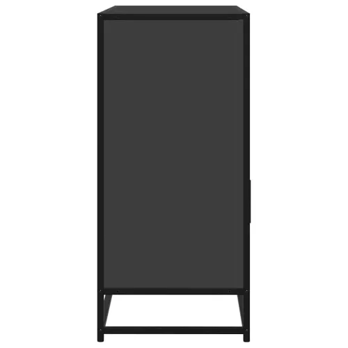 Fekete szerelt fa tálalószekrény 100x35x76 cm