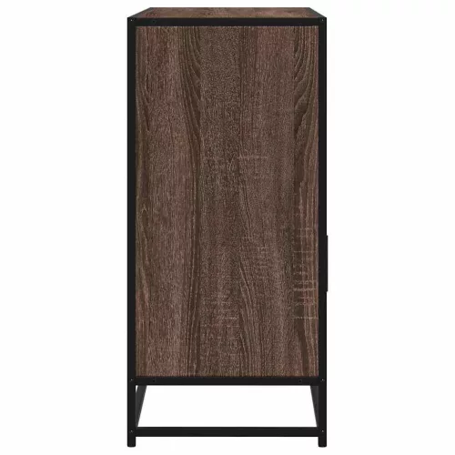 Barna tölgyszínű szerelt fa tálalószekrény 100x35x76 cm