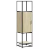 Highboard sonoma tölgy 35,5x35x139 cm gépelt fa és fém