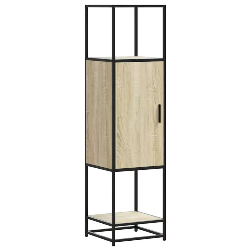 Highboard sonoma tölgy 35,5x35x139 cm gépelt fa és fém