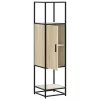 Highboard sonoma tölgy 35,5x35x139 cm gépelt fa és fém