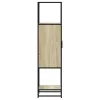 Highboard sonoma tölgy 35,5x35x139 cm gépelt fa és fém