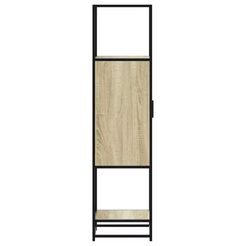 Highboard sonoma tölgy 35,5x35x139 cm gépelt fa és fém
