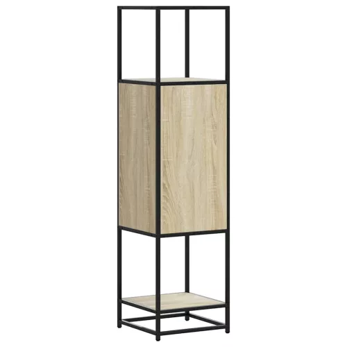 Highboard sonoma tölgy 35,5x35x139 cm gépelt fa és fém