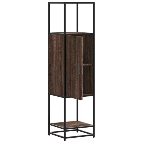 Magastábla barna tölgy 35,5x35x139 cm műanyag fa és fém