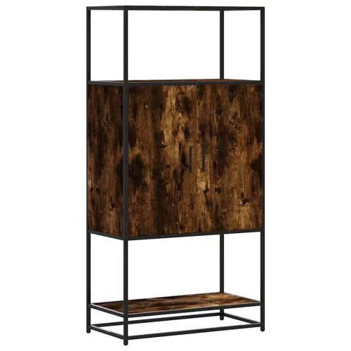 Highboard sonoma tölgy 68x35x139 cm gépelt fa és fém