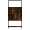 Highboard sonoma tölgy 68x35x139 cm gépelt fa és fém