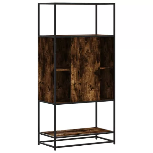 Highboard sonoma tölgy 68x35x139 cm gépelt fa és fém