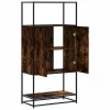 Highboard sonoma tölgy 68x35x139 cm gépelt fa és fém