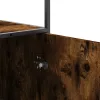 Highboard sonoma tölgy 68x35x139 cm gépelt fa és fém