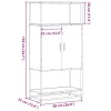 Highboard sonoma tölgy 68x35x139 cm gépelt fa és fém