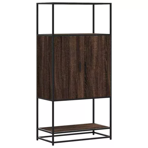 Magastábla barna tölgy 68x35x139 cm műanyag fa és fém