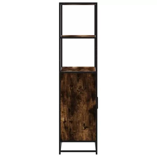 Highboard sonoma tölgy 68x35x139 cm gépelt fa és fém