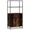 Highboard sonoma tölgy 68x35x139 cm gépelt fa és fém