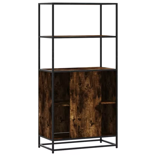 Highboard sonoma tölgy 68x35x139 cm gépelt fa és fém