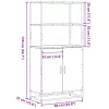 Highboard sonoma tölgy 68x35x139 cm gépelt fa és fém
