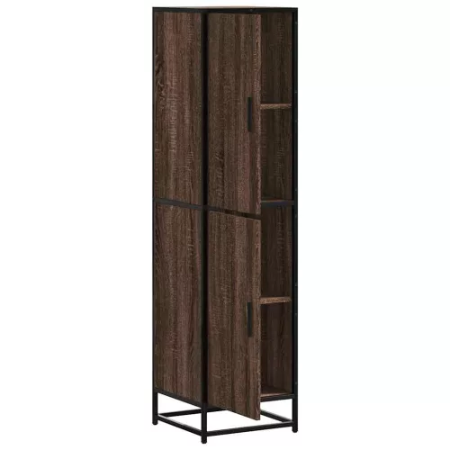 Magastábla barna tölgy 35,5x35x139 cm műanyag fa és fém
