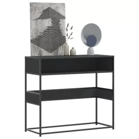 Fekete szerelt fa tálalóasztal 90x35x80 cm