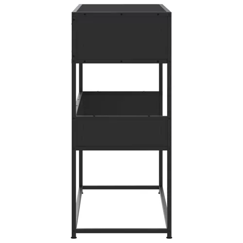 Fekete szerelt fa tálalóasztal 90x35x80 cm