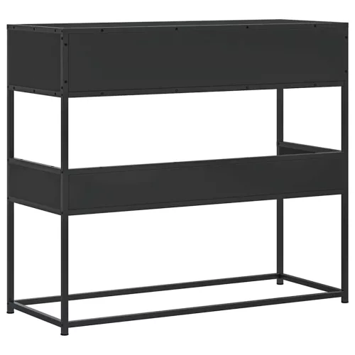 Fekete szerelt fa tálalóasztal 90x35x80 cm