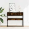 Füstös tölgy színű szerelt fa tálalóasztal 90x35x80 cm