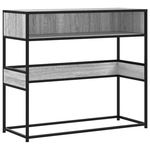 Szürke sonoma színű szerelt fa tálalóasztal 90x35x80 cm