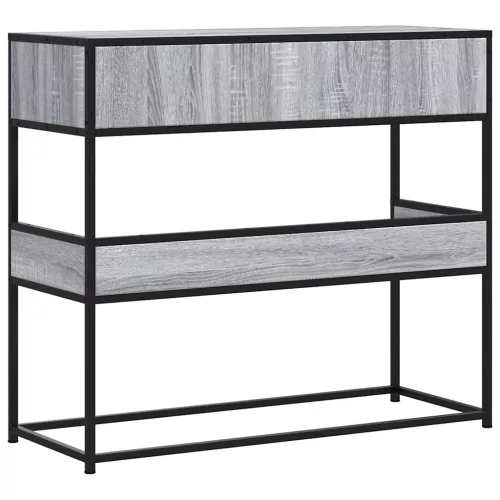 Szürke sonoma színű szerelt fa tálalóasztal 90x35x80 cm